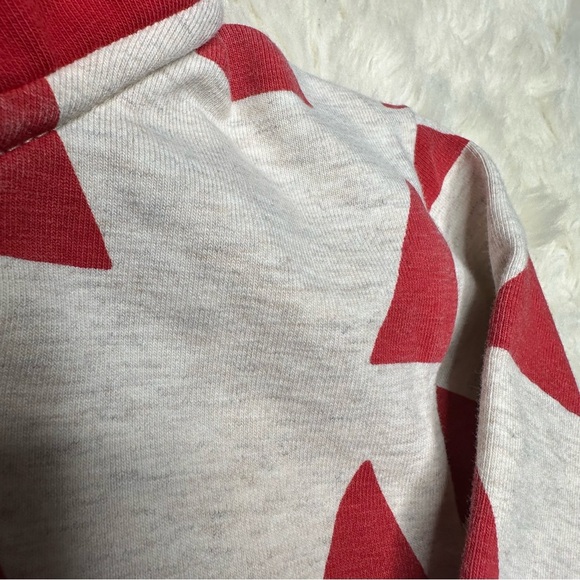 Peekaboo Beans Shirt Long Sleeved Triangles White & Red Size 6 - Picture 4 of 16